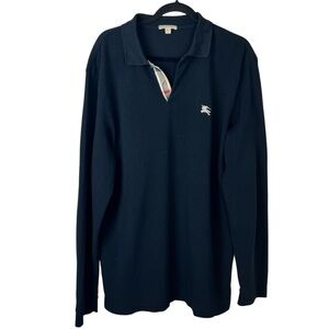 Burberry Brit Long Sleeve Pique Polo Nova Check